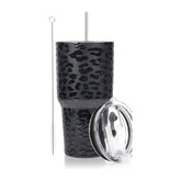 30 oz Black Leopard Stainless Steel Tumbler